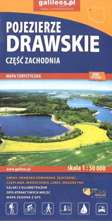 Mapa turystyczna. Pojezierze Drawskie Część zachodnia - tantis.pl