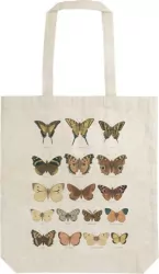 Torba bawełniana: Motyle. Shopperka na ramię