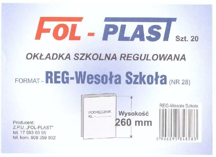 Okładka na podręcznik regulowana - tantis.pl