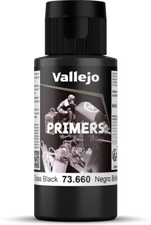 Vallejo: 73.660 - Surface Primers - Gloss Black (60 ml) - tantis.pl