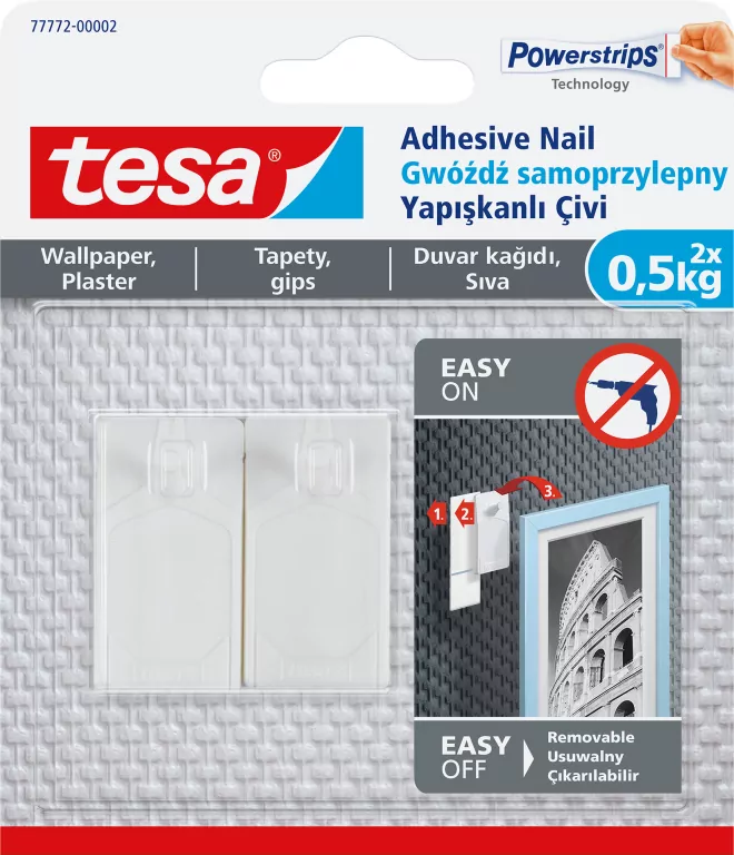 Gwóźdź samoprzylepny do tapet Tesa biały 0,5kg - tantis.pl