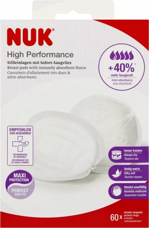NUK. High Performance. Wkładki laktacyjne. 60 sztuk - tantis.pl