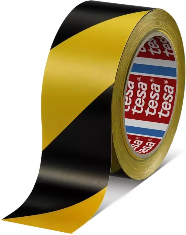 Taśma ostrzegawcza Tesa czarno-żółta 33mx50mm - tantis.pl