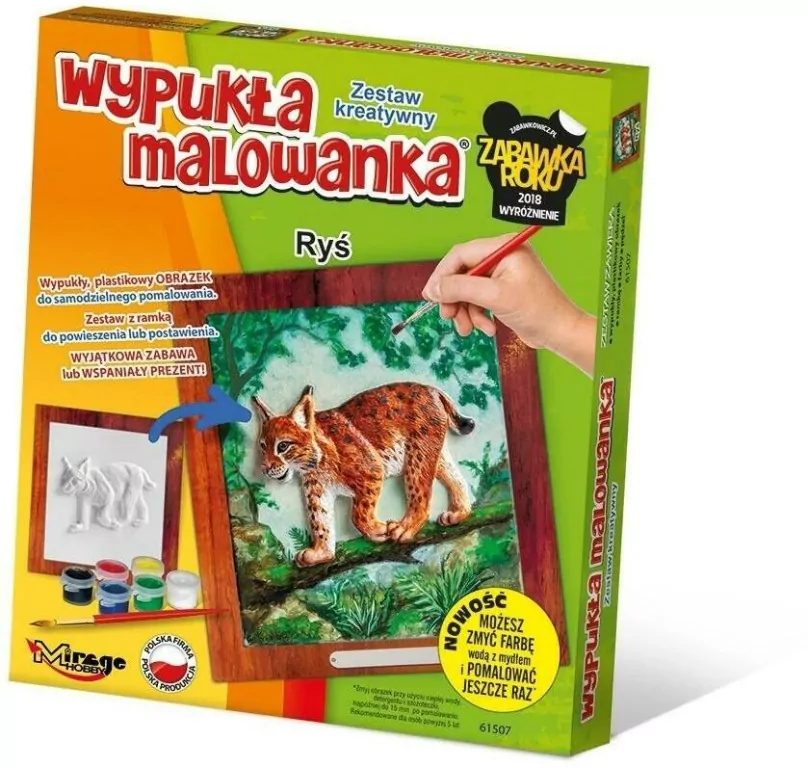 Wypukła malowanka. Leśne. Ryś - tantis.pl