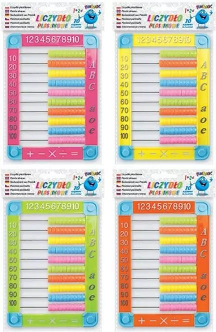Liczydło plastikowe 10-rzędowe Fun & Joy, mix - tantis.pl