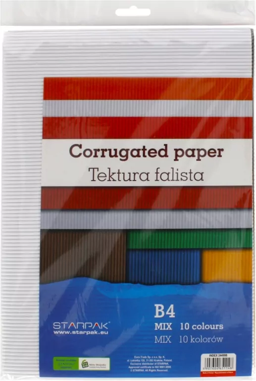 Tektura falista B4 10 kolorów - tantis.pl