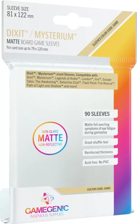 Gamegenic: Matte Dixit Sleeves (81x122mm), 90 sztuk - tantis.pl