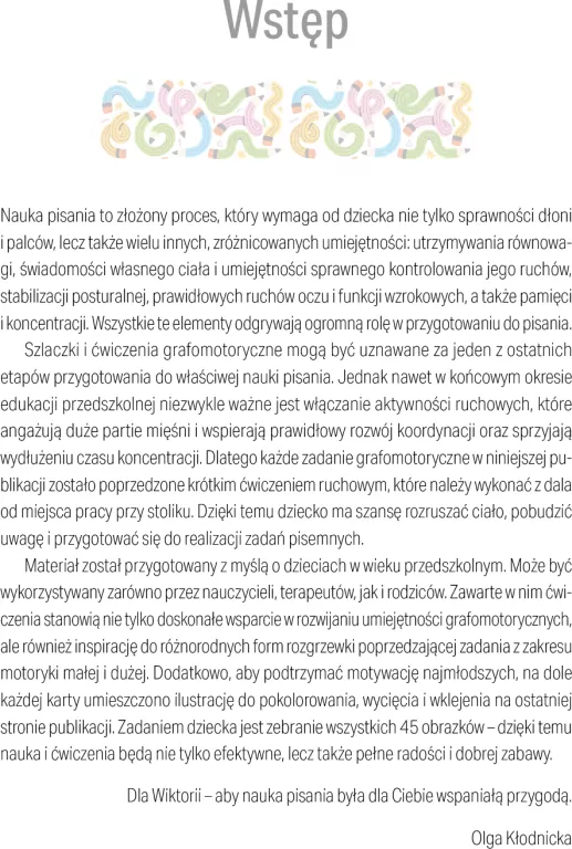 Trening grafomotoryczny z rozgrzewką - tantis.pl