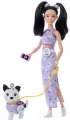 Barbie Jednakowa stylizacja Lalka i piesek Kwiatki - tantis.pl