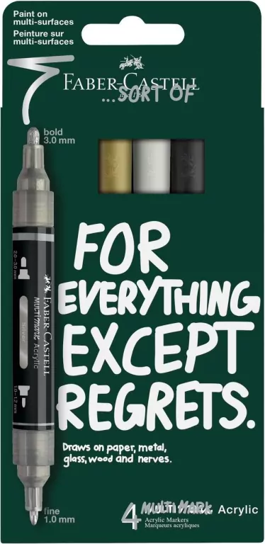Markery akrylowe Multimark 4kol. FABER CASTELL - tantis.pl