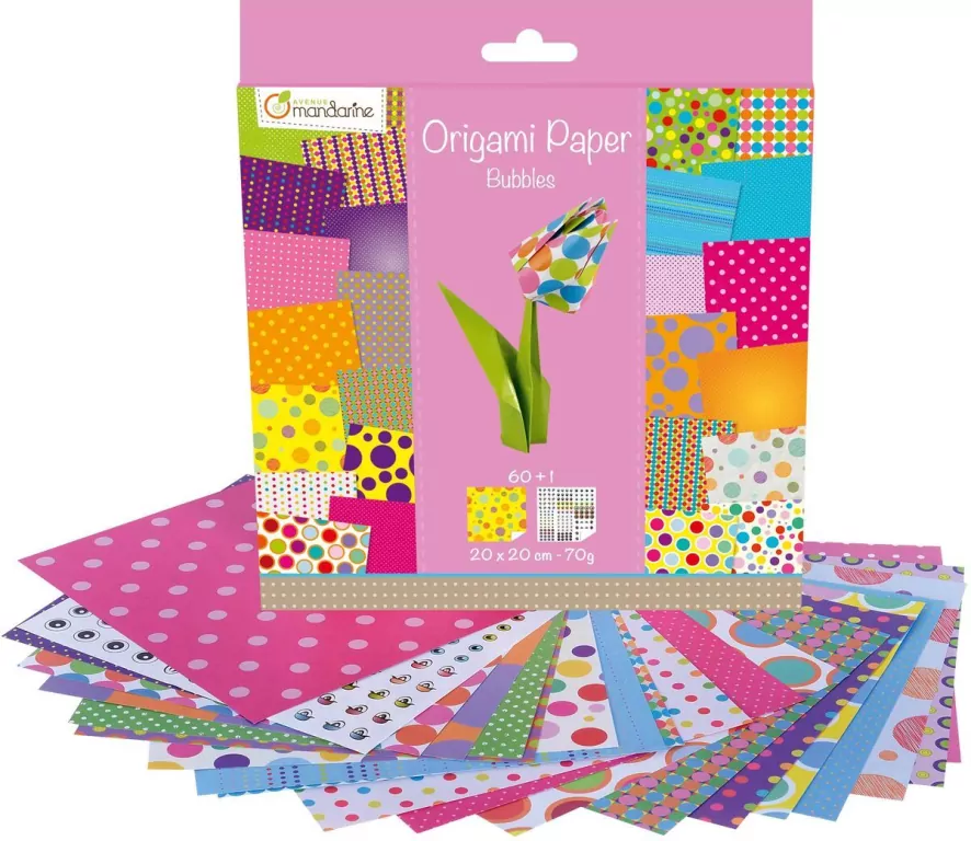 Papier origami 20 x 20 cm Bubbles 60 arkuszy - tantis.pl