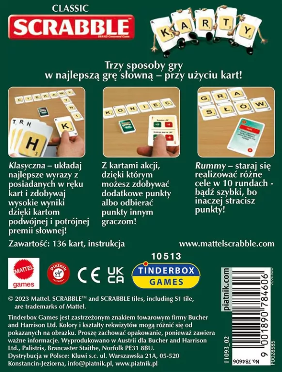 Piatnik. Scrabble Karty - tantis.pl