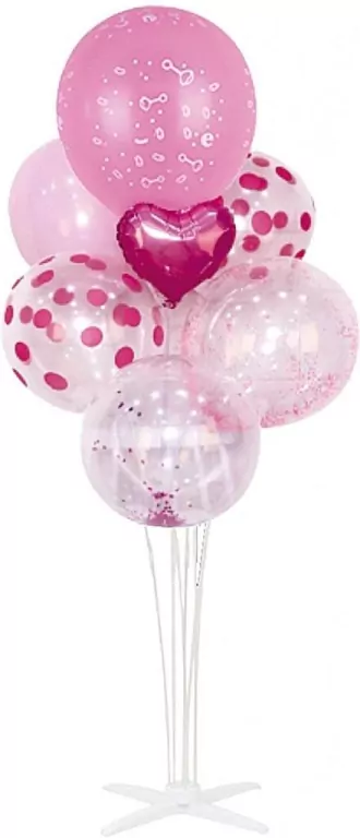 Zestaw balonów różowy 85cm 7szt PARTY GO - tantis.pl