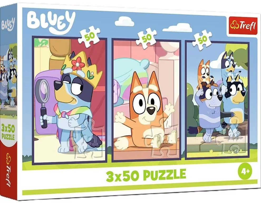 Puzzle 3x50. Rodzina Bluey. 34890 - tantis.pl