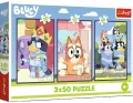Puzzle 3x50. Rodzina Bluey. 34890 - tantis.pl