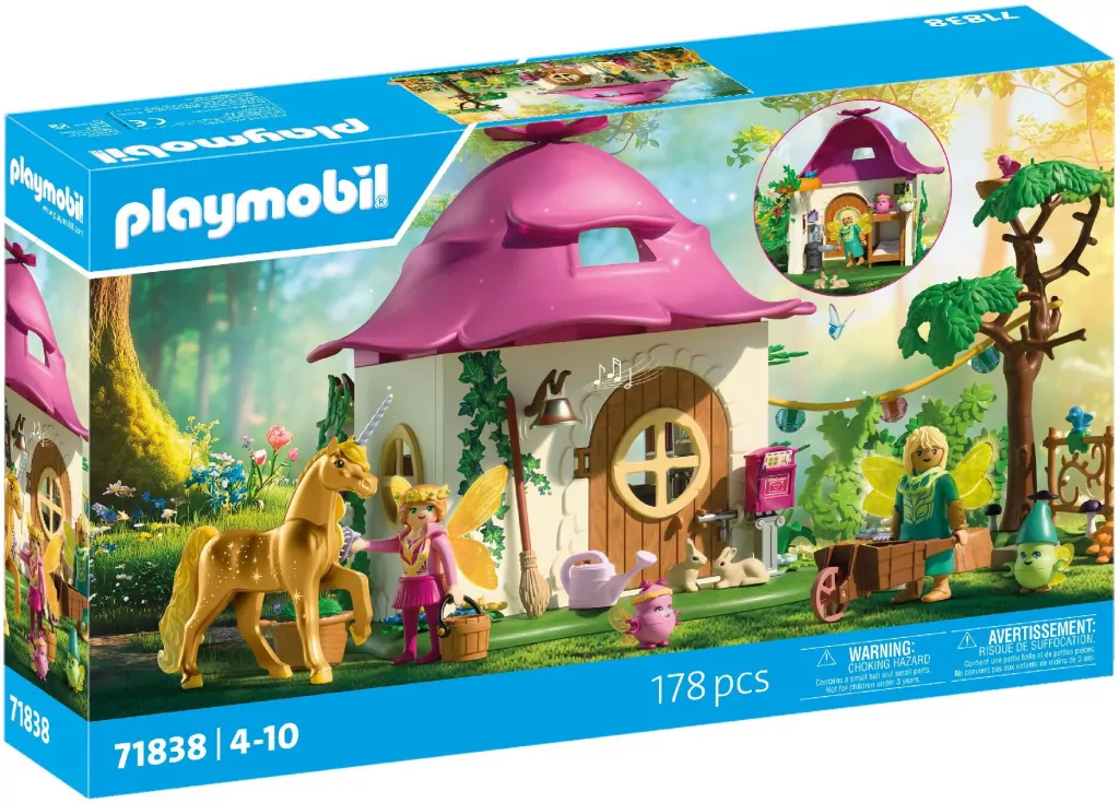 Playmobil Przytulny dom wróżek i złoty jednorożec 71838 - tantis.pl