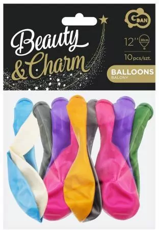 Balony Beauty&Charm metaliki mix 10szt - tantis.pl