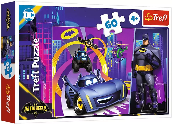 Puzzle 60 Batman i jego pojazdy TREFL - tantis.pl