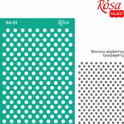 Szablon samoprzylepny wielokrotnego użytku kropki 21x29.7cm