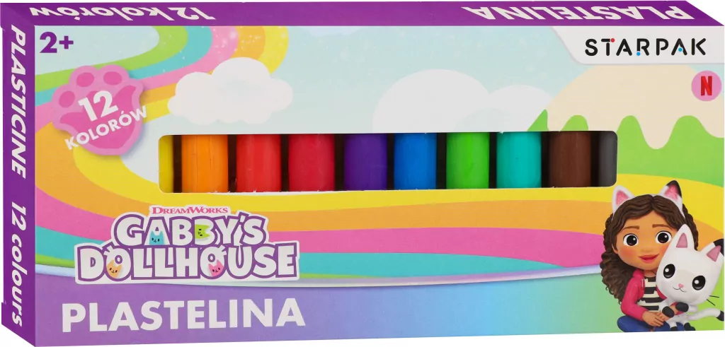 PLASTELINA 12KOL GABBY S DOLLHOUSE STK PUD 1 - tantis.pl