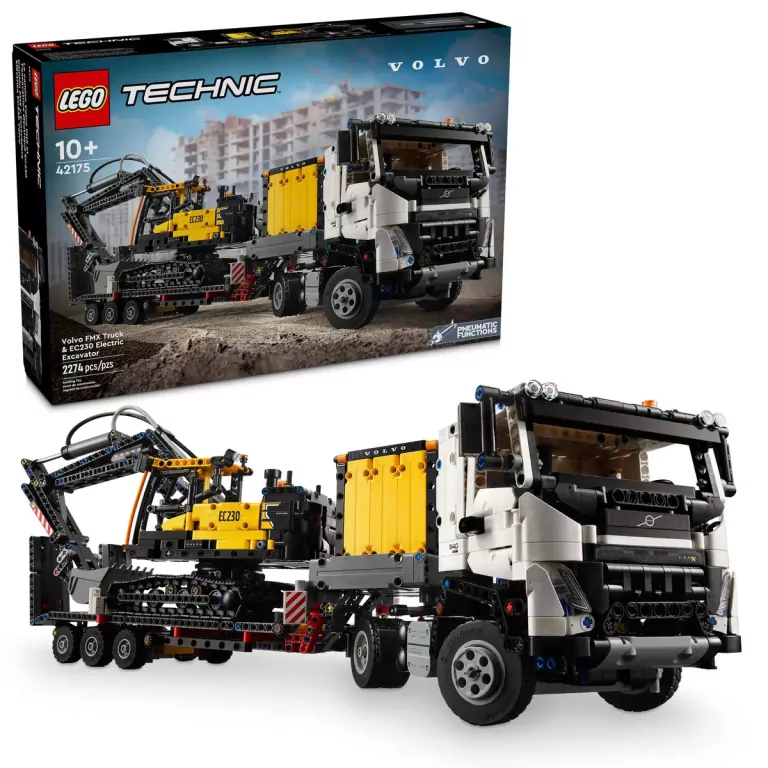 LEGO® Technic. Ciężarówka Volvo FMX i koparka EC230 Electric 42175 - tantis.pl