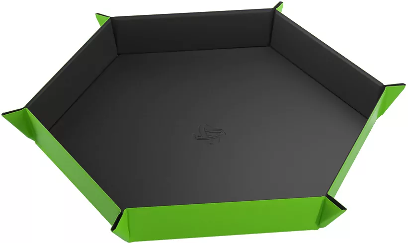 Gamegenic: Magnetic Dice Tray - Hexagonal - Black/Green - tantis.pl