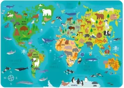 Podkładka laminowana Mapa Świata: Zwierzęta