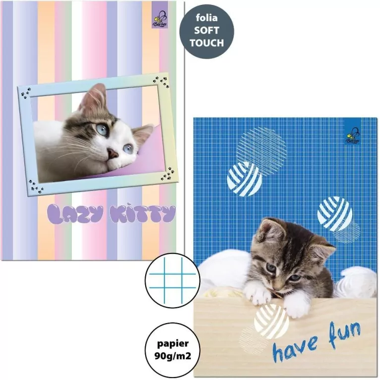 Zeszyt BF Cats. A5/32K kratka. 10 sztuk - tantis.pl