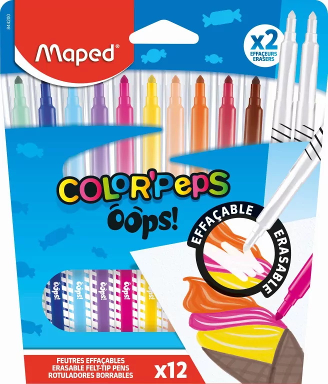 Flamastry Colorpeps Oops wymazywalne MAPED - tantis.pl