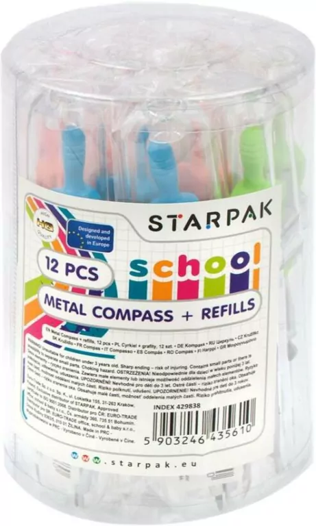 Cyrkiel + grafit w etui/tuba p12 STARPAK - tantis.pl