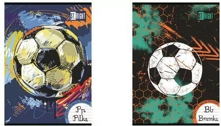 Zeszyt A4/32k linia dwukolor. Football mix (15szt) - tantis.pl
