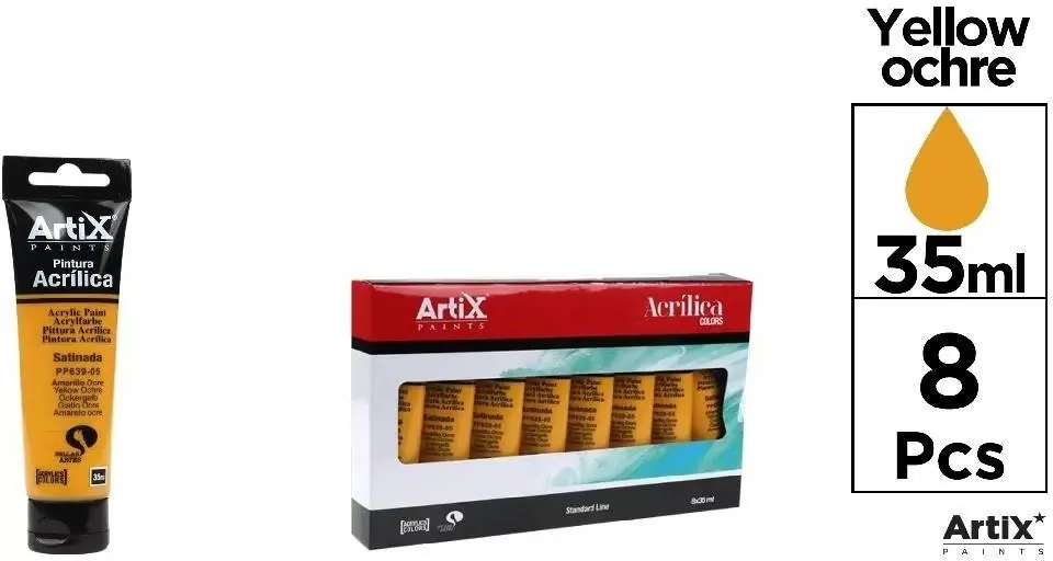 Farba akrylowa ochra żółta 35ml - tantis.pl