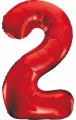 Balon foliowy 85cm. Cyfra 2. Czerwona - tantis.pl