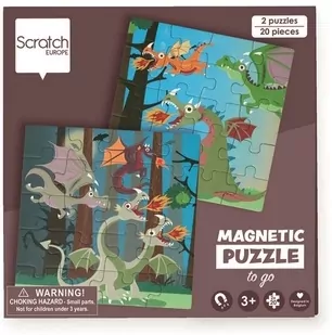 Puzzle magnetyczne Smoki 40 elementów Scratch - tantis.pl