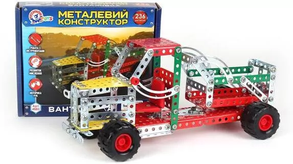 Klocki konstrukcyjne metalowe Truck ciężarówka 236el 4883 TechnoK mix p10 - tantis.pl