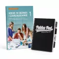 Pakiet: Krok w biznes i zarządzanie 1. Podręcznik do liceum ogólnokształcącego i technikum. Zakres podstawowy / Kołozeszyt Pukka Pad B5 Project Book Black & Grey czarny - tantis.pl