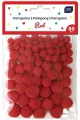 Pompony do dekoracji 80szt Red - tantis.pl