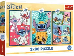 Puzzle 3x80 Świat Stitcha TREFL