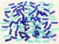 Konfetti metalizowane Happy Birthday niebieskie - tantis.pl