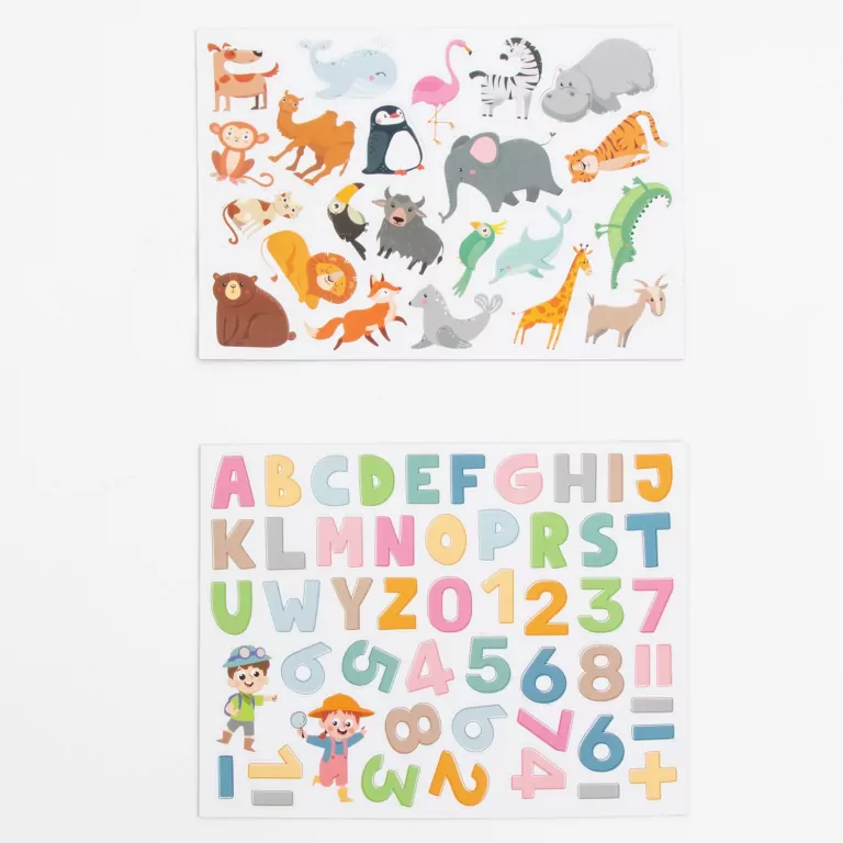 Przenośny zestaw tablic 5w1 ZOO w walizce KIDEA - tantis.pl