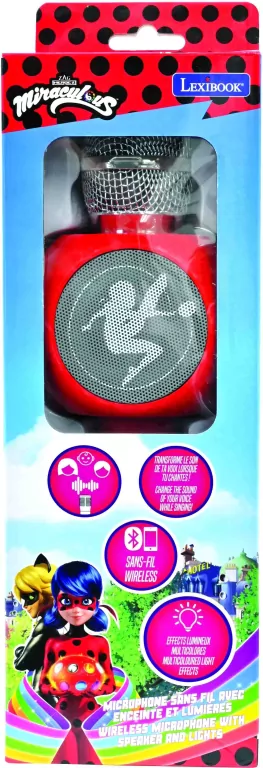Mikrofon bluetooth z głośnikiem Miraculous Lexibook MIC260MI - tantis.pl