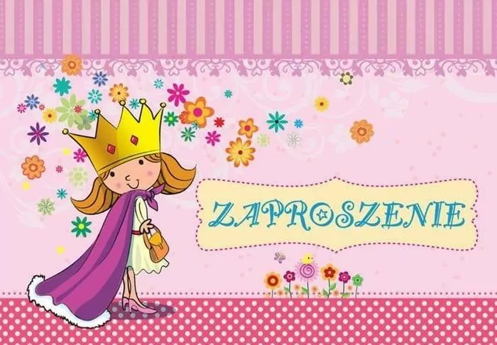Zaproszenie ZZ-054 Urodziny księżniczka (5 szt.) - tantis.pl
