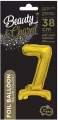 Balon foliowy B&C Cyfra stojaca "7" złota 38cm - tantis.pl