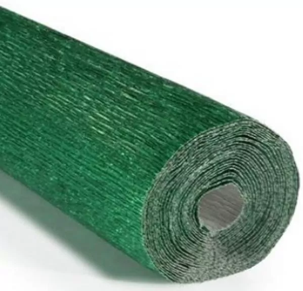 Krepina 50x250cm 180g metalizowana zielona - tantis.pl