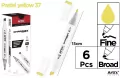 Marker Chromax z 2 końcówk pastel yellow 37 - tantis.pl