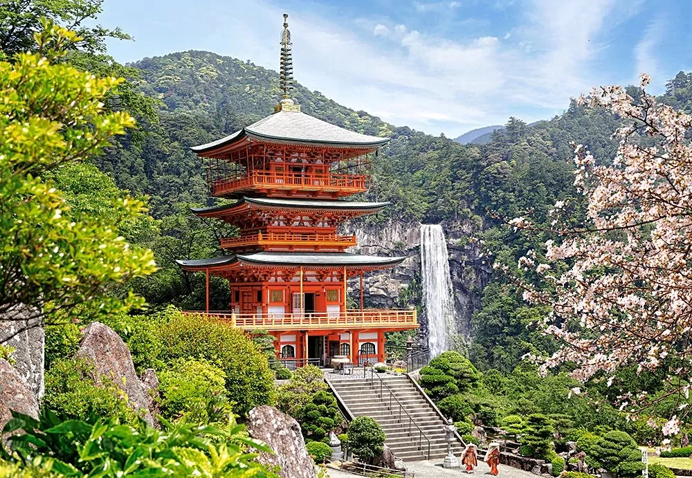 Puzzle 1000. Seiganto-Ji Temple, Japan. Buddyjska świątynia, Japonia. - tantis.pl