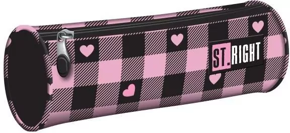 Piórnik tuba PU1 Pink Checkered - tantis.pl