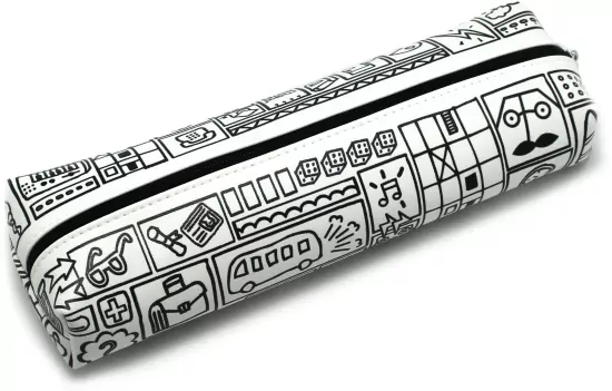 Doodle. Piórnik duży. Wzory