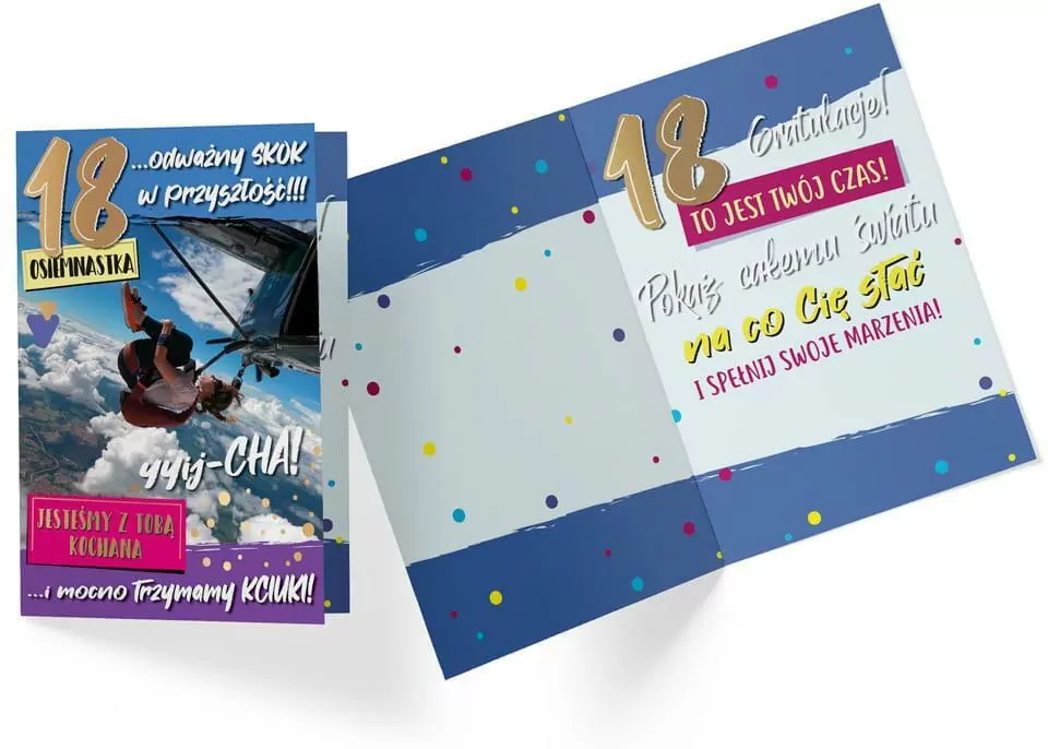 Karnet B6 PP-2188 Urodziny 18 power - tantis.pl