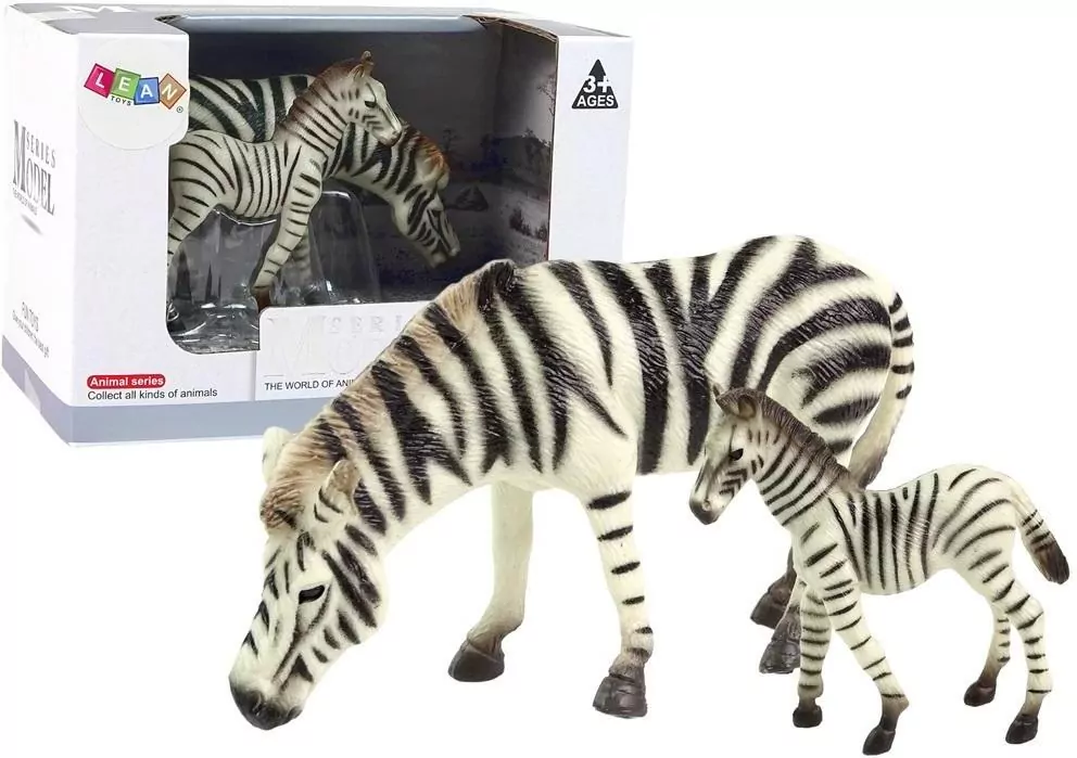Zestaw figurek. Zebra z młodym - tantis.pl